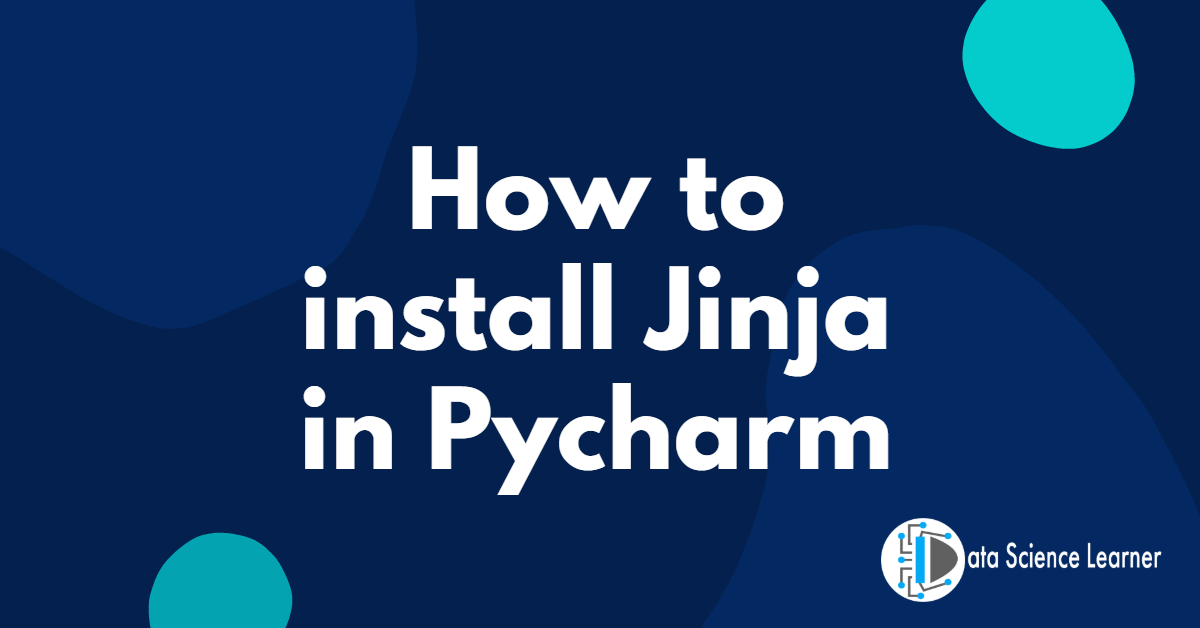 How to install Jinja in Pycharm