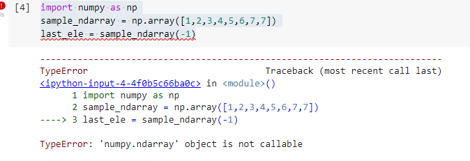 ndarray is not callable