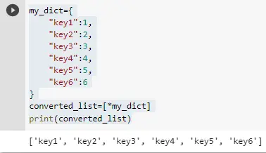 python dict keys to list pointer method