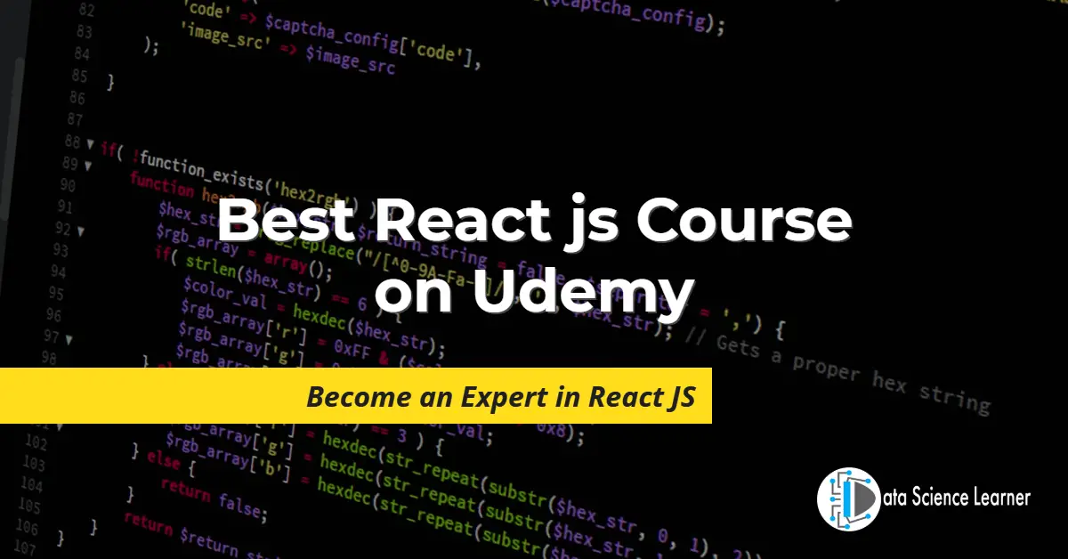 Best React js Course on Udemy