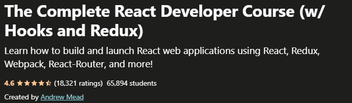 The Complete React Developer Course (w Hooks and Redux)