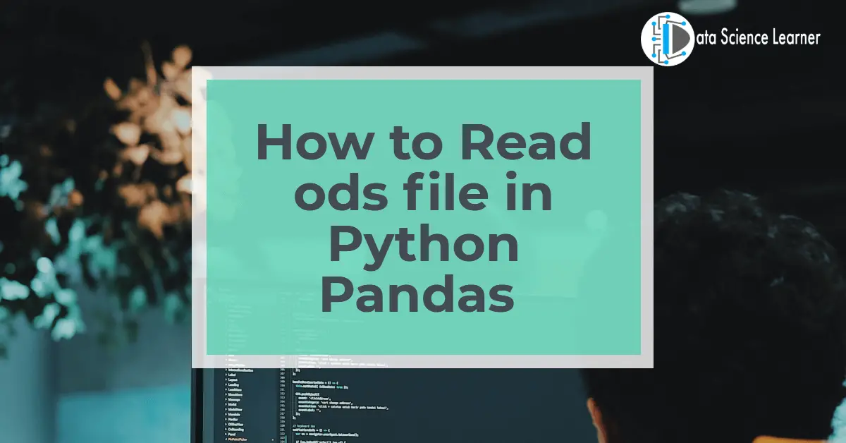 How to Read ods file in Python Pandas