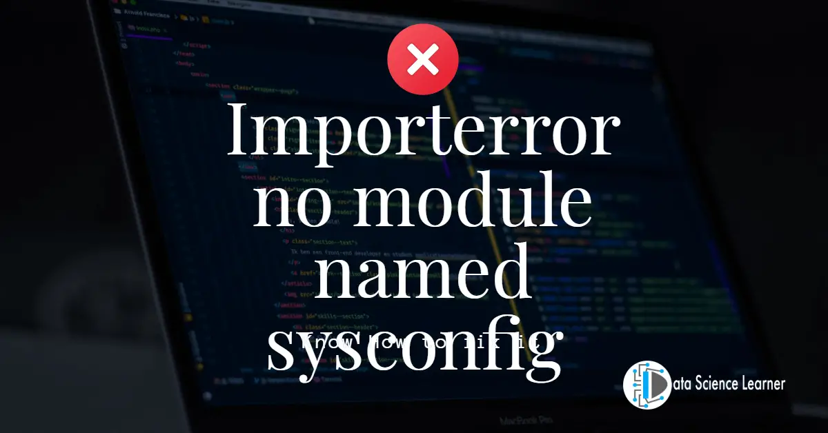 Importerror no module named sysconfig