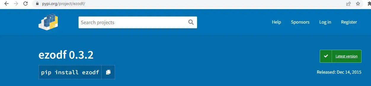 pip install ezodf