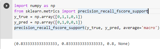 calculate precision and recall sklearn
