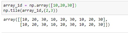 repeating array over rows and columns for 1d array