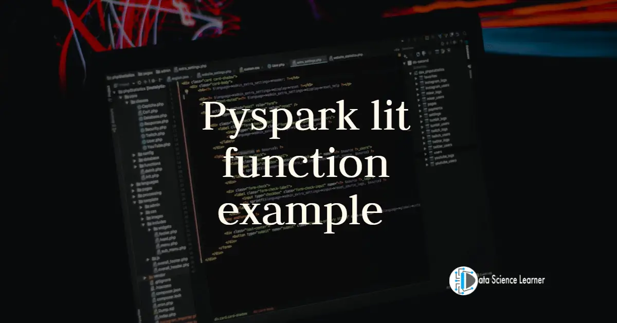 Pyspark lit function example
