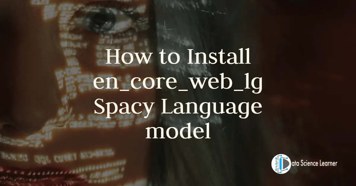 How to Install en_core_web_lg Spacy Language model