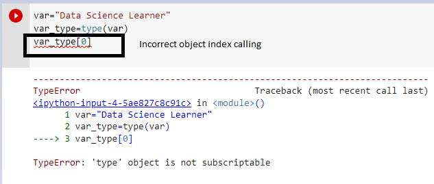 type object is not subscriptable python example