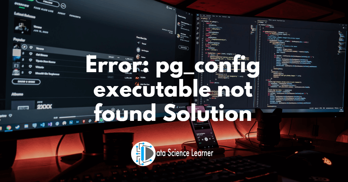 Error_ pg_config executable not found Solution