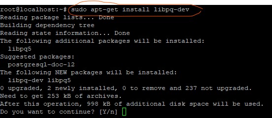 Install libpq-dev in Ubuntu