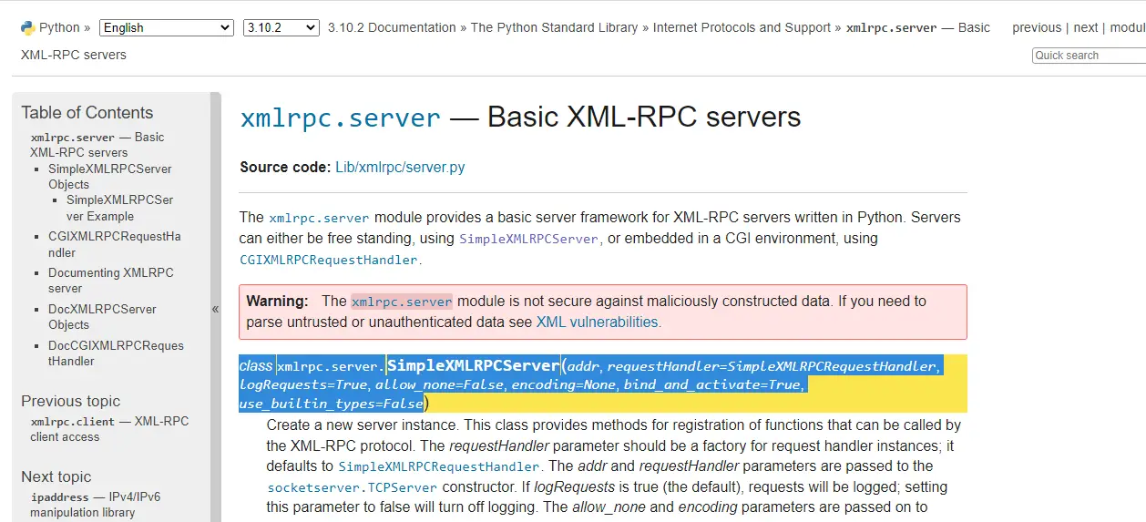 simplexmlrpcserver