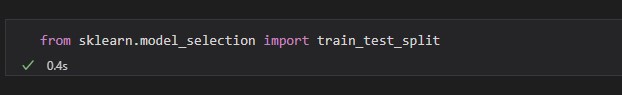 Importing train_test_split from sklearn model selection