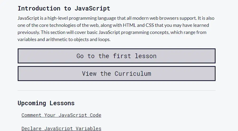 Introduction to JavaScript By freecodecamp