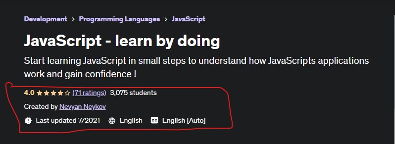 JavaScript - learn by doing udemy course