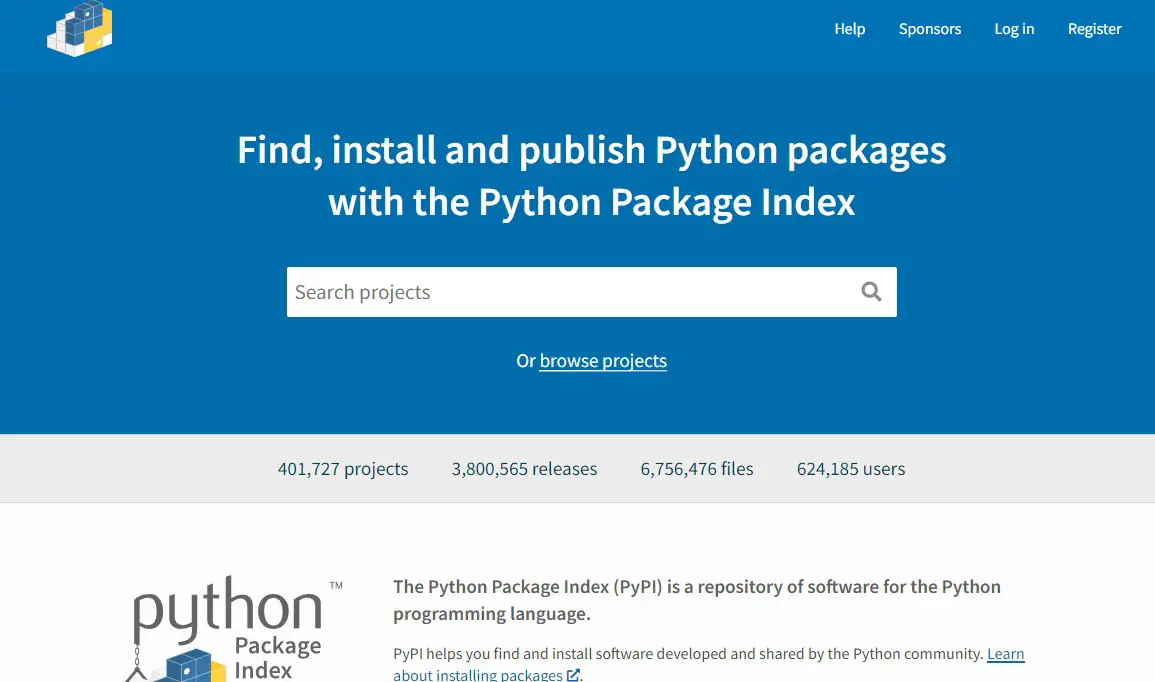 Index python packages