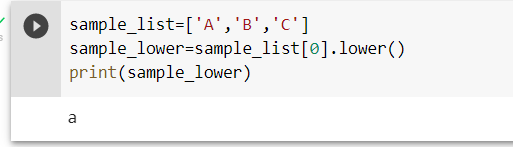 list object has no attribute lower fix by accessing element
