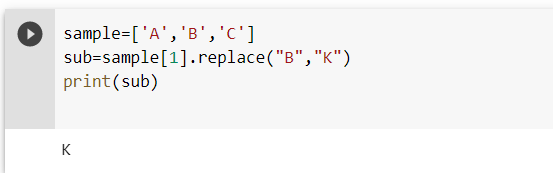 list object has no attribute replace fix by accessing inv element as str
