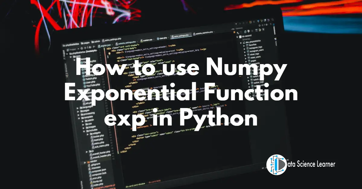 How to use Numpy Exponential Function exp in Python