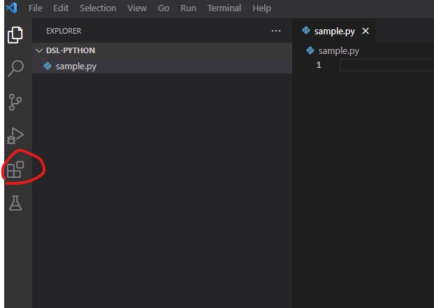VSC extension tab