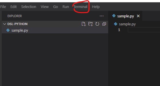 Visual Studio code terminal